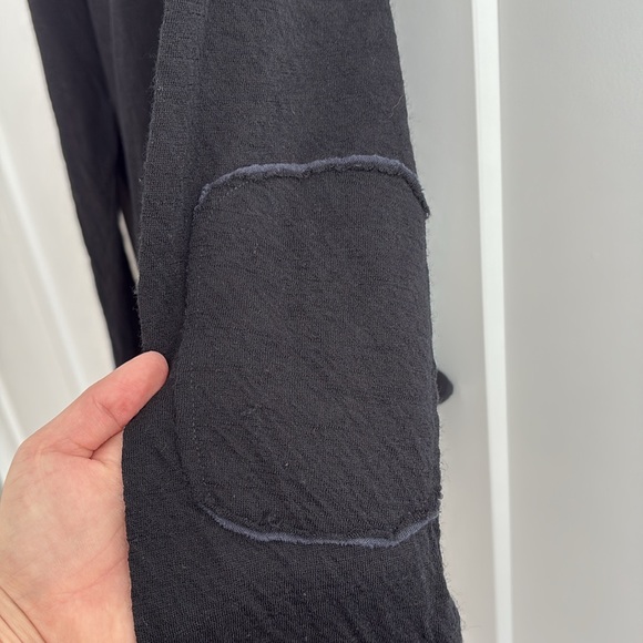 John Varvatos Men’s Wool/Cotton Sweater Elbow Pad Detail Black Size L - Picture 6 of 6